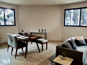 Departamento en renta y venta con terraza en la Roma Norte CDMX.