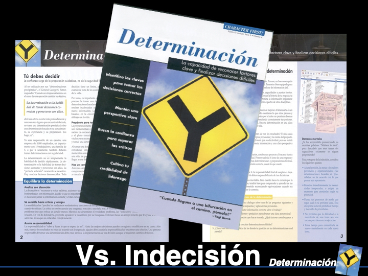 Determinación vs. Indecisión.
